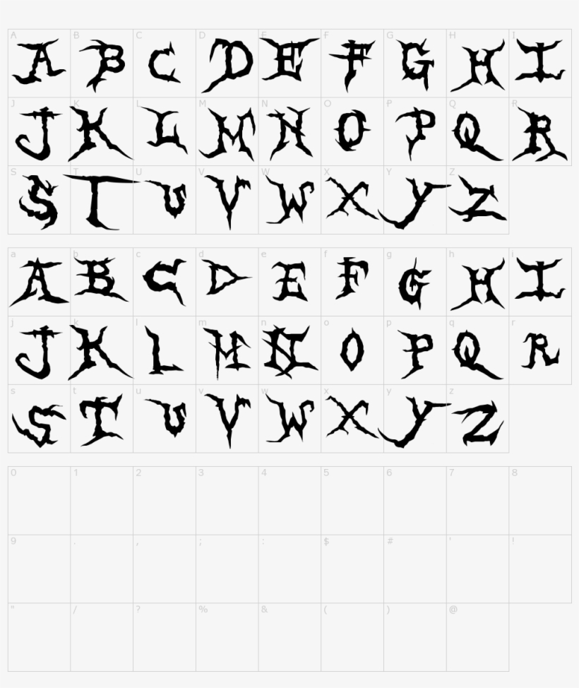 Font Characters - Brutal Font, transparent png download