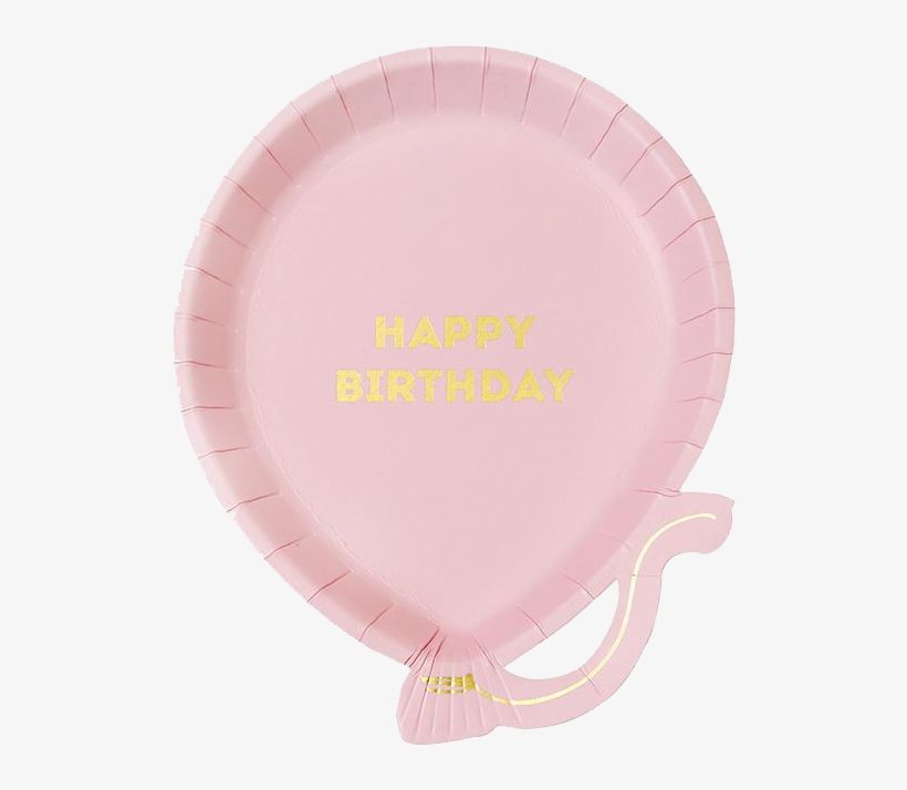 We Heart Birthdays Pink Balloon Plates - Happy Birthday Paper Plates Dubai, transparent png download