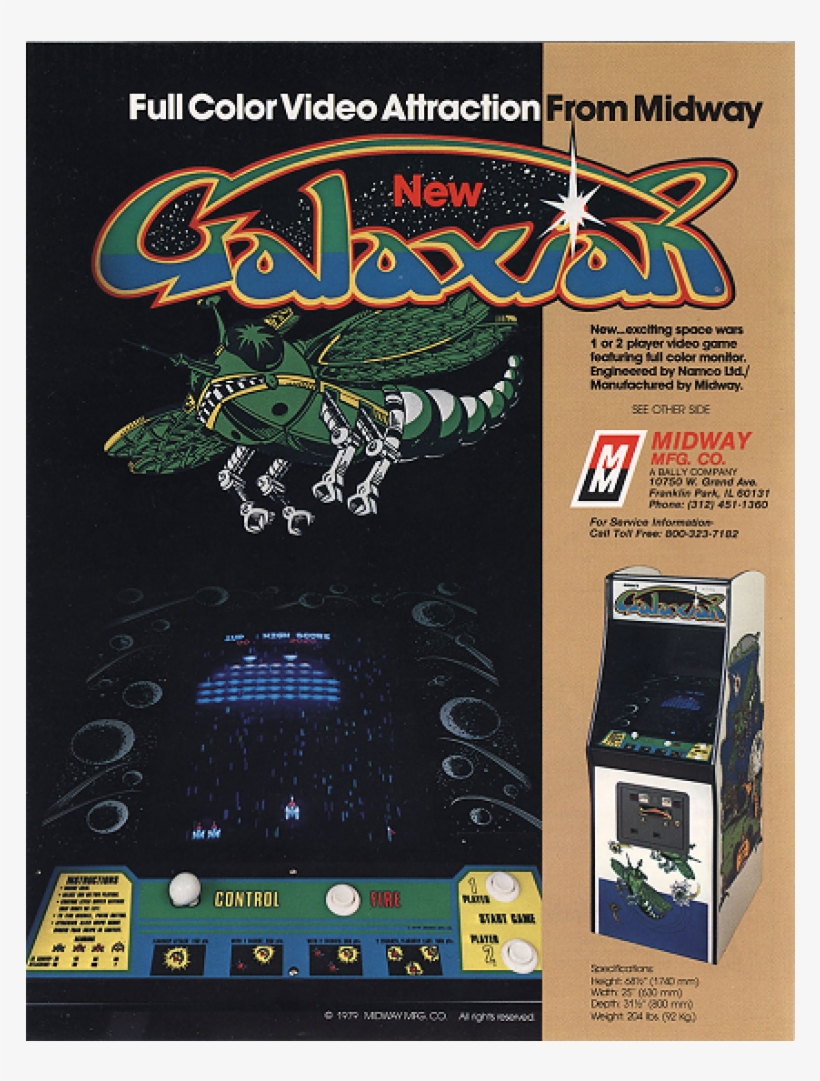 Galaxian Arcade Flyer High Score Saves 1 - Galaxian Arcade Game, transparent png download