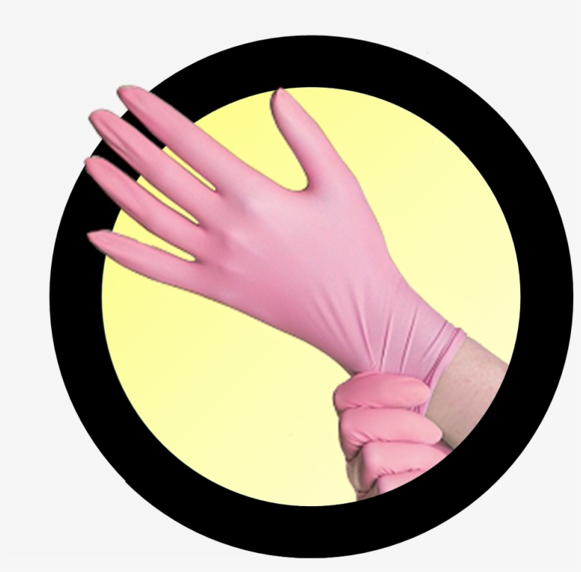 Pink Latex Glove, transparent png download