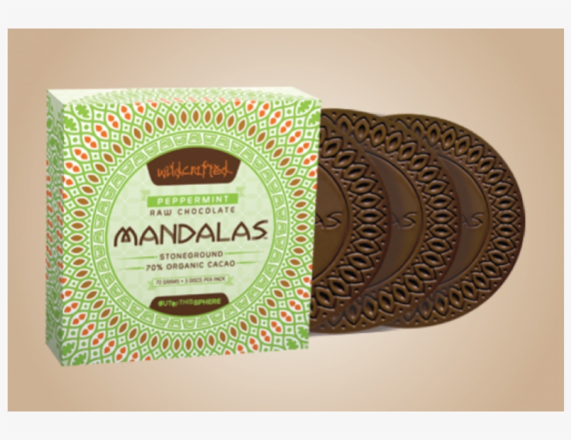 Wildcrafted Mandalas Peppermint Chocolate 24g - Label, transparent png download