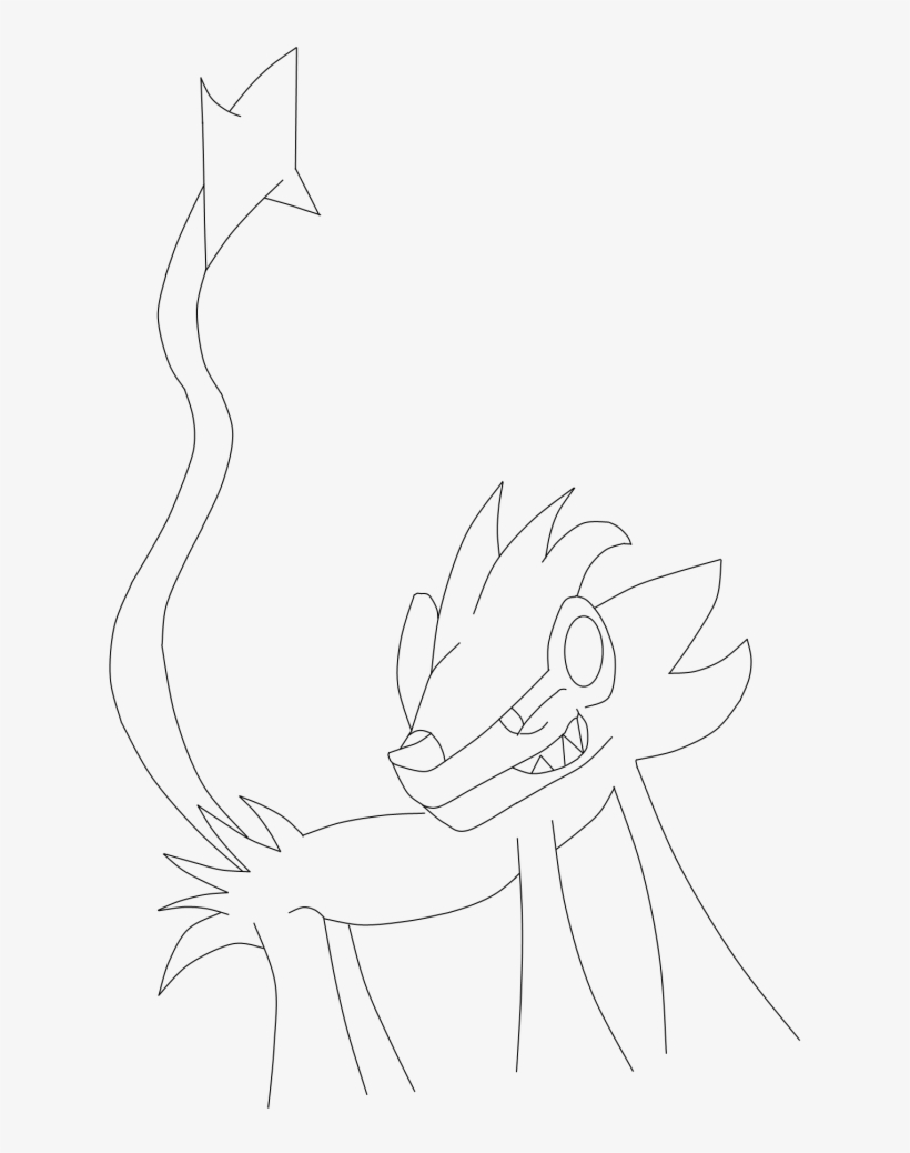 Luxray Devilish Photo Luxraydevilishinked - Line Art, transparent png download