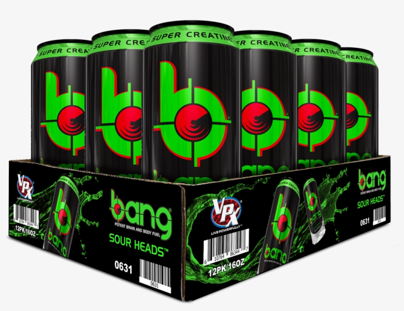 Bang Sour Heads - Bang Energy Drink, transparent png download