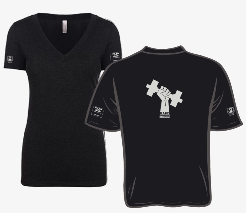 Hard Work Is The Equalizer Women's Deep V Tri-blend - Active Shirt, transparent png download