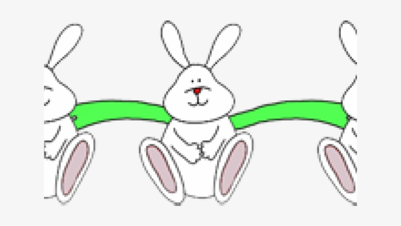 Easter Bunny Clipart Border - Domestic Rabbit, transparent png download