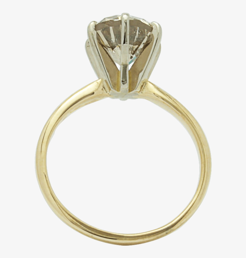 Champagne Solitaire - Engagement Ring, transparent png download