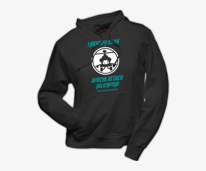 Hoodie I Identify As An Attack Helicopter - Sweatshirt, transparent png download