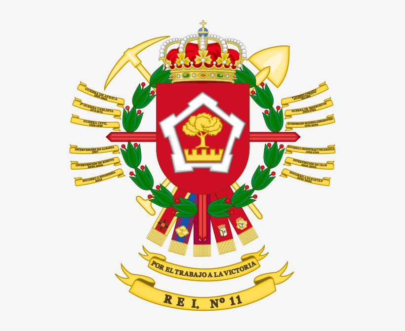 Specialist Engineer Regiment No 11, Spanish Army - Batallon De Infantería Navarra Coat Of Arms, transparent png download