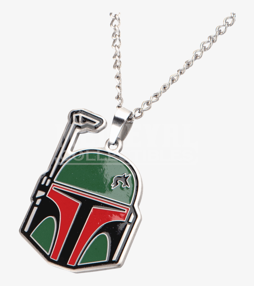 Boba Fett Helmet Enamel Necklace - Locket, transparent png download