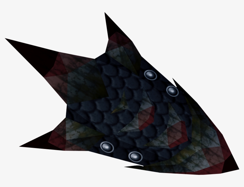 Black Dragonhide Shield - Fish, transparent png download