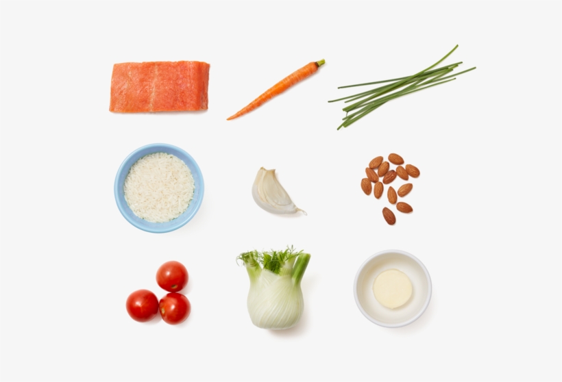 Seared Salmon & Tomato Fondue With Fennel Rice & Carrots - Natural Foods, transparent png download