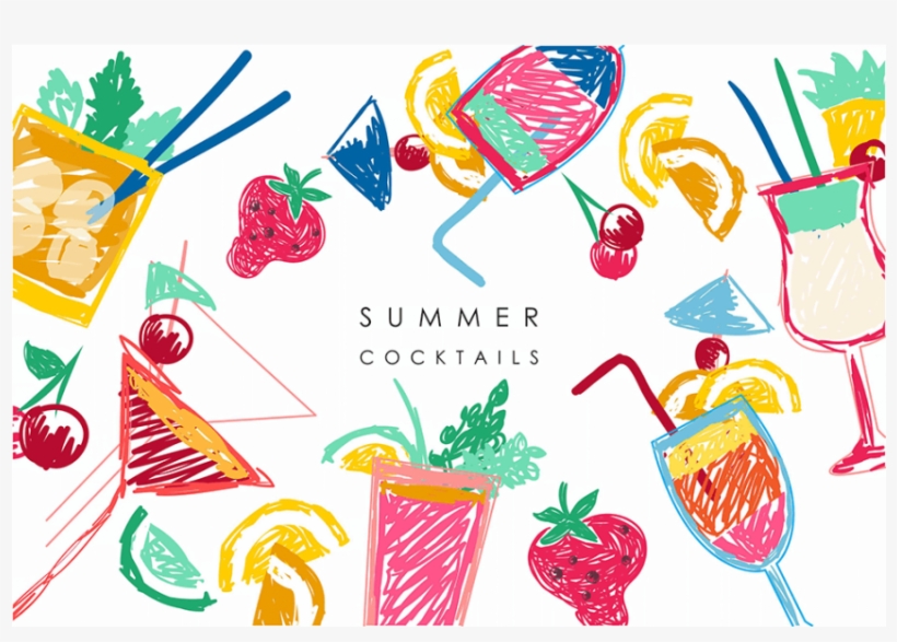 Serving Tray / Desk Tray, Brown Border, - Cocktail, transparent png download