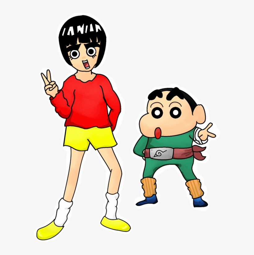 Rock Lee And Shin Chan Dancing - Shin Chan Naruto PNG Image ...