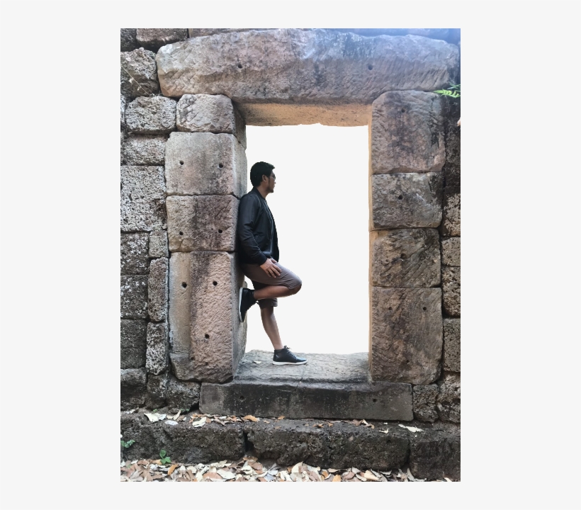 Ftesticker Man Standing Stand Onthedoor - Wall, transparent png download