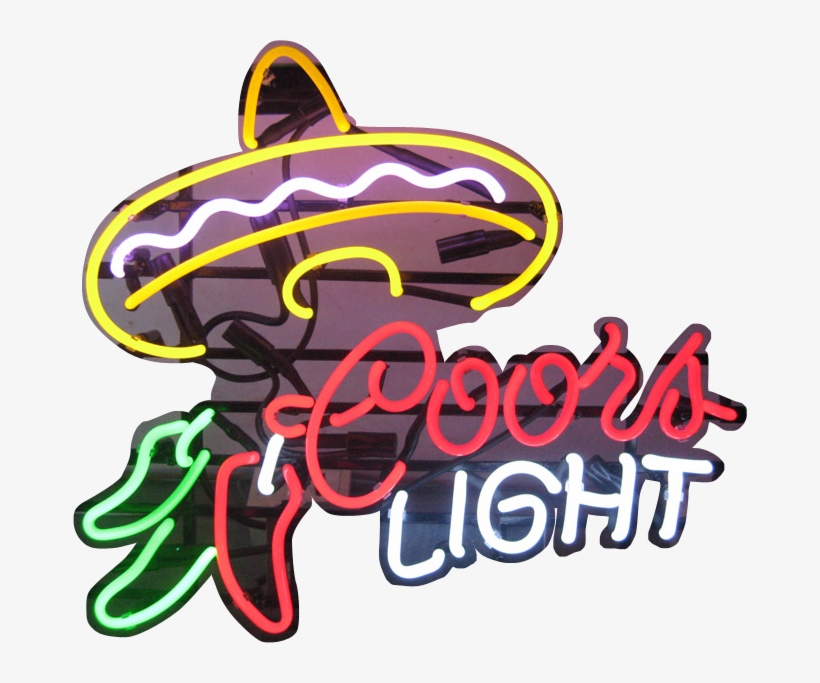 Coors Light Mexican Neon Sign - Illustration, transparent png download