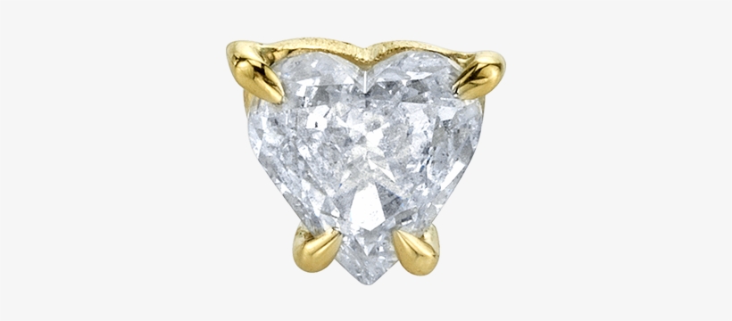 Diamond Heart Stud - Engagement Ring, transparent png download
