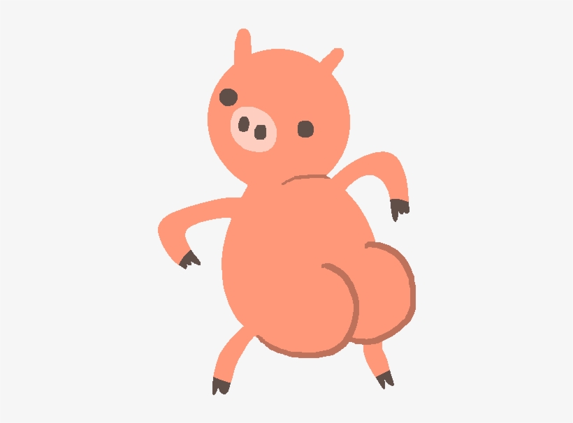 Thebestdragon - Pig Shaking Butt Gif, transparent png download