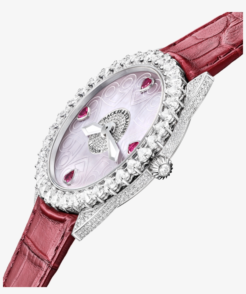 Piccadilly Renaissance Diamond Heart Side-shot - Analog Watch, transparent png download