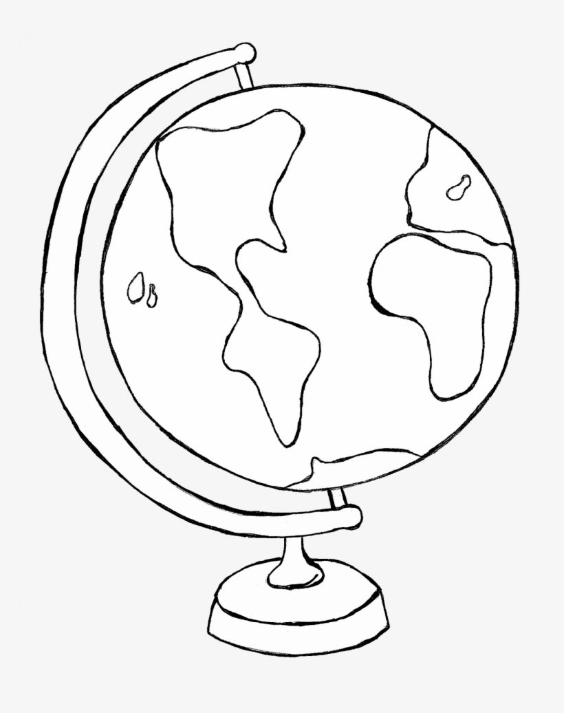Earth Black And White Fresh Free Images Ⓒ - Globe Clip Art Black And White, transparent png download