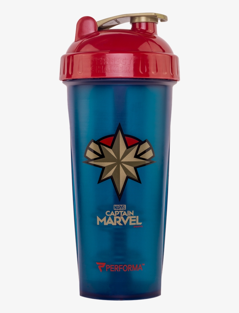 Captain Marvel Shaker Cup Marvel Collection Original - Water Bottle, transparent png download