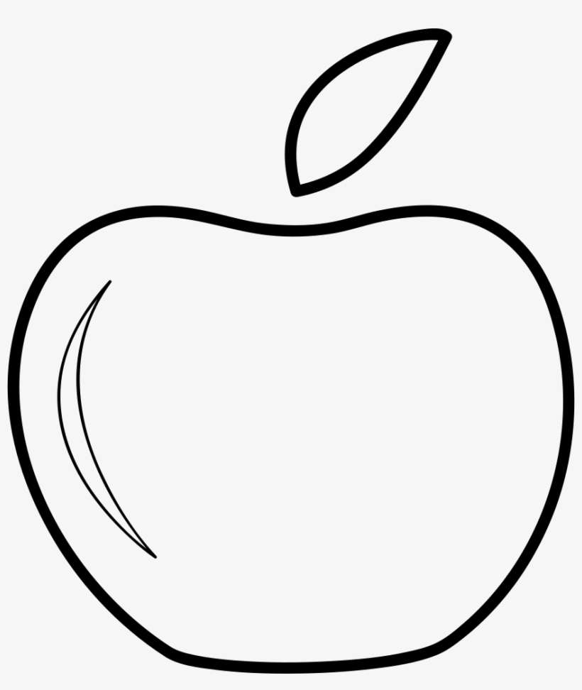Bitten Apple Icon Png - Line Art, transparent png download