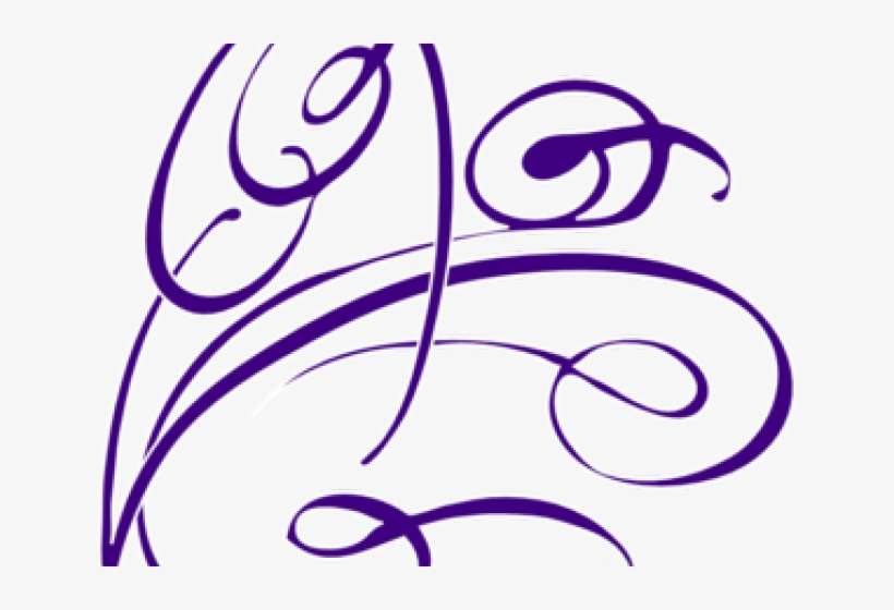 Decorative Border Clipart Purple - Transparent Background Gold Swirl, transparent png download