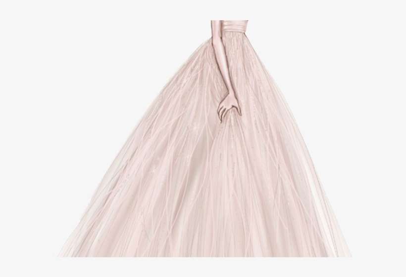 Drawn Wedding Dress Quinceanera Dress - Wood, transparent png download