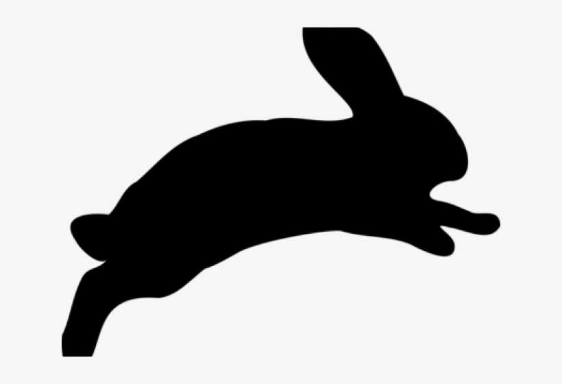 Bunny Clipart Silhouette - Tortoise And The Hare Silhouette, transparent png download