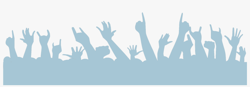 People Raising Hands Silhouette, transparent png download