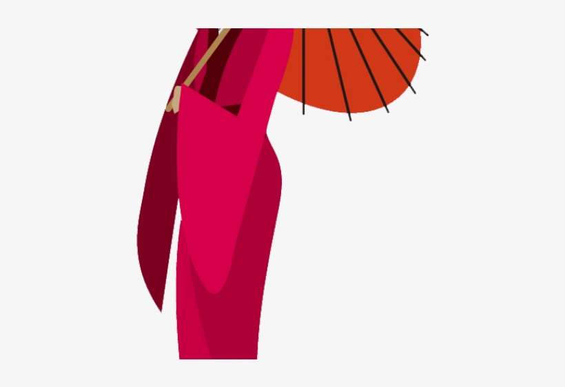 Japanese Clipart Ninja Silhouette - Japanese Woman Png Clipart, transparent png download