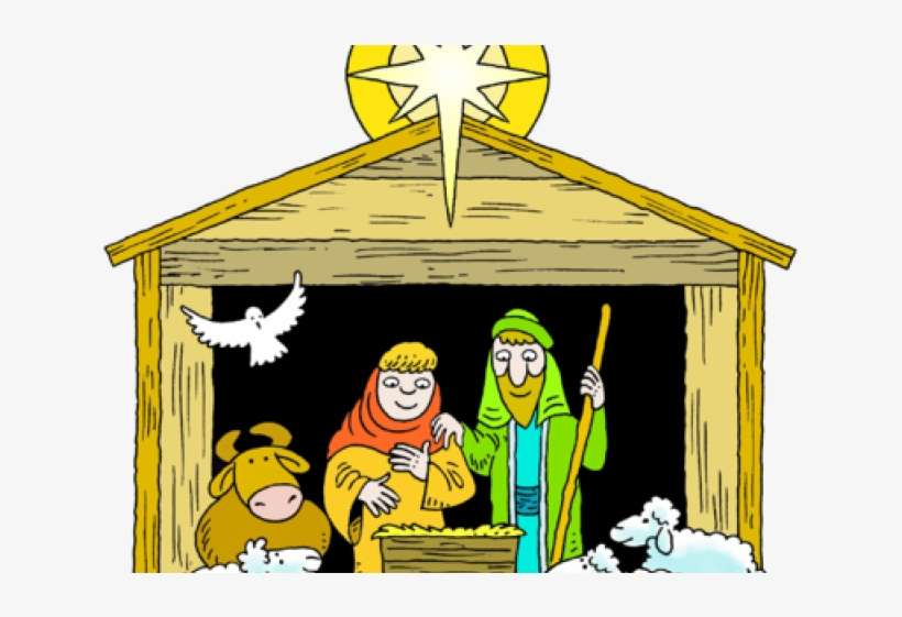 Jesus Birth Clipart - Clipart Jesus In The Stable, transparent png download