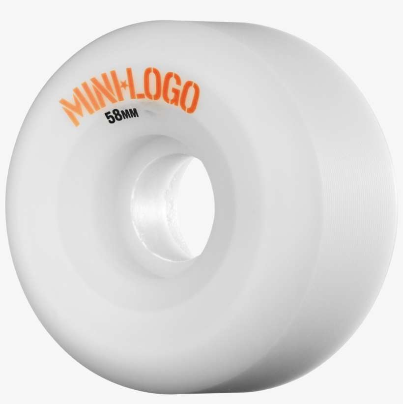 Mini Logo A-cut Wheel 58mm 101a White 4pk - Circle, transparent png download