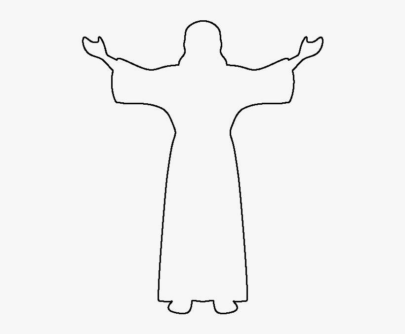 Png - Outline Of Jesus, transparent png download