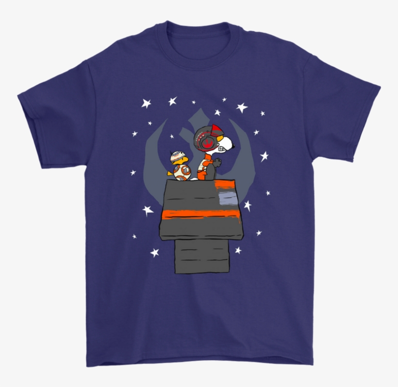 X Wing Star Wars Fighter As Poe Dameron And Bb8 Snoopy - Shirt, transparent png download