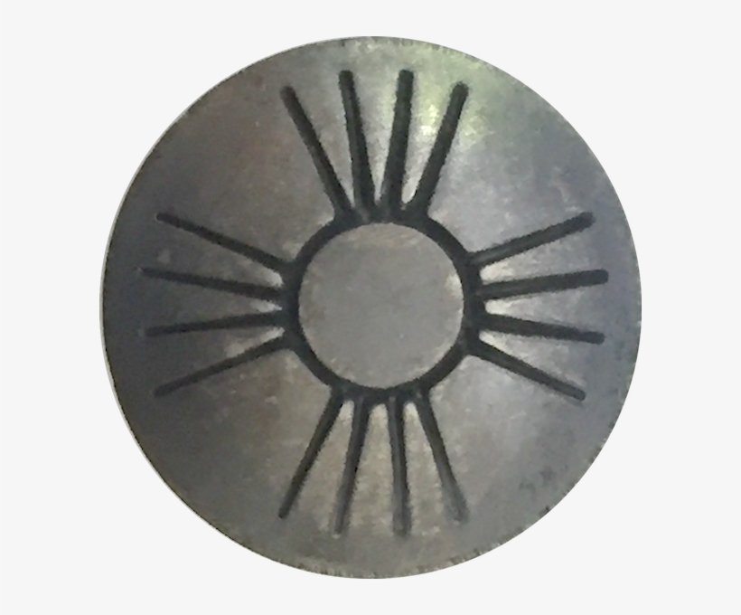 Small Rustic Silver Zia Symbol 1/2" Concho Button Sale - Japanese New Years Flowers Pngs, transparent png download