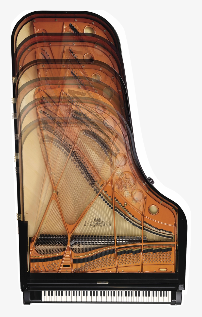 Construction And Materials In The Soundboard And Bridges, - Schimmel Grand Piano K175, transparent png download