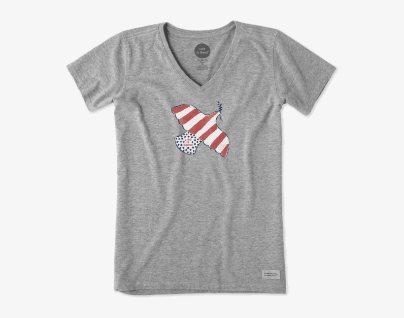 Women's Americana Peace Dove - Let The Good Times Roll Tshirt, transparent png download