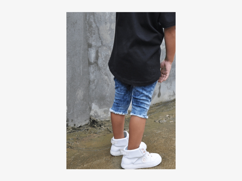 La Banj White Joplin Kids Sneakers, Black Tshirt & - Walking Shoe, transparent png download