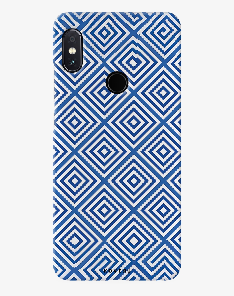 Moroccan Blue Triangle Pattern Cover Case For Redmi - Carpet, transparent png download