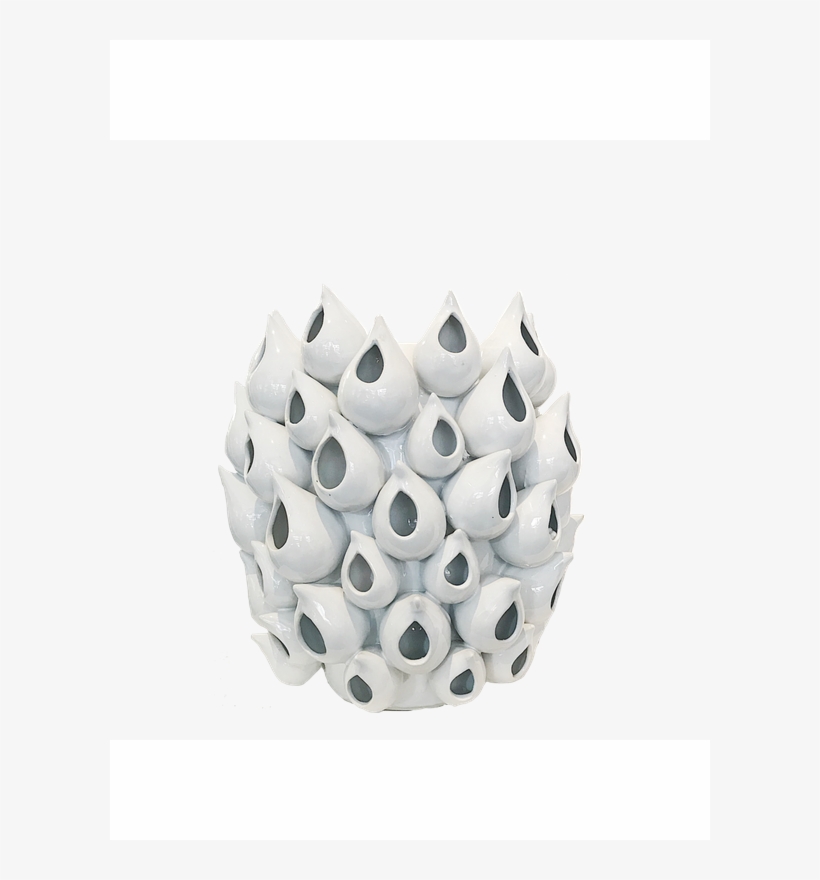 White Urchin Vase - Ceramic, transparent png download