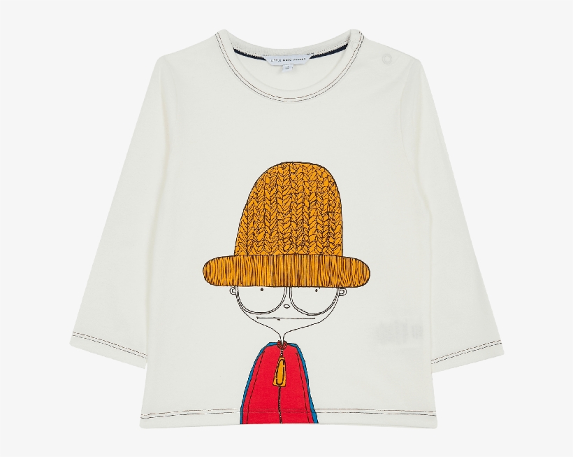 White Character Illustration T-shirt - Child Art, transparent png download