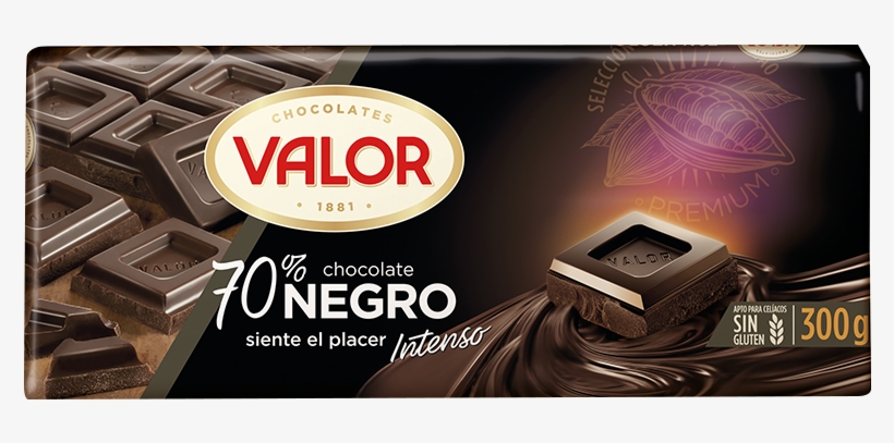 70% Dark Chocolate - Chocolate Con Leche Valor, transparent png download