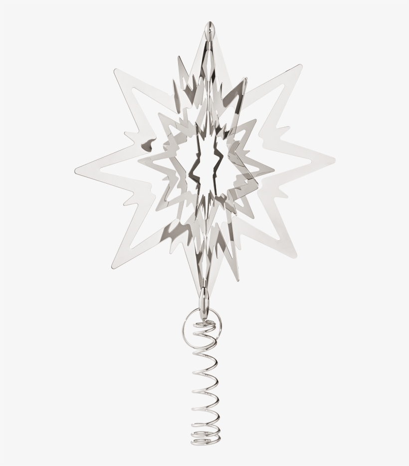 Star For The Christmas Tree, Medium, Palladium Plated - Georg Jensen Topstjerne Mellem, transparent png download
