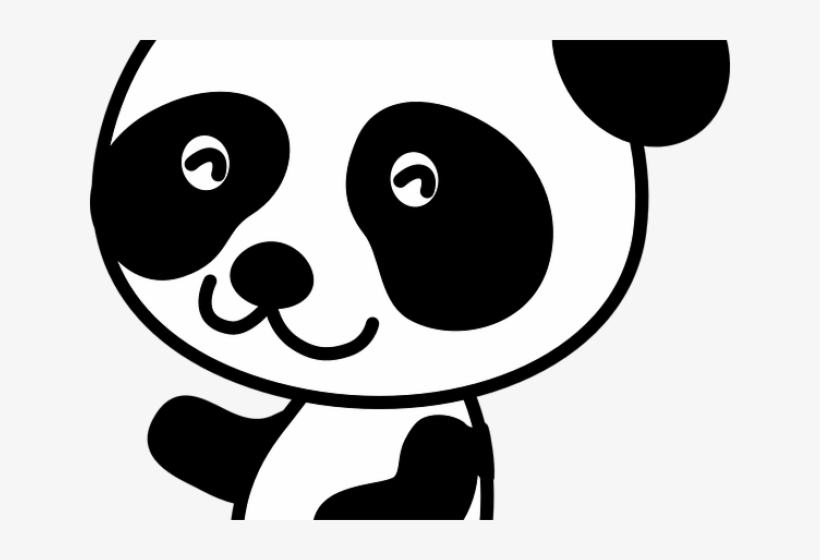 Head Clipart Red Panda - Clip Art Black And White Panda, transparent png download