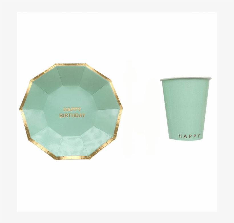 Happy Birthday Glass Plate Set For Happy Birthday Party - Coffee Cup, transparent png download