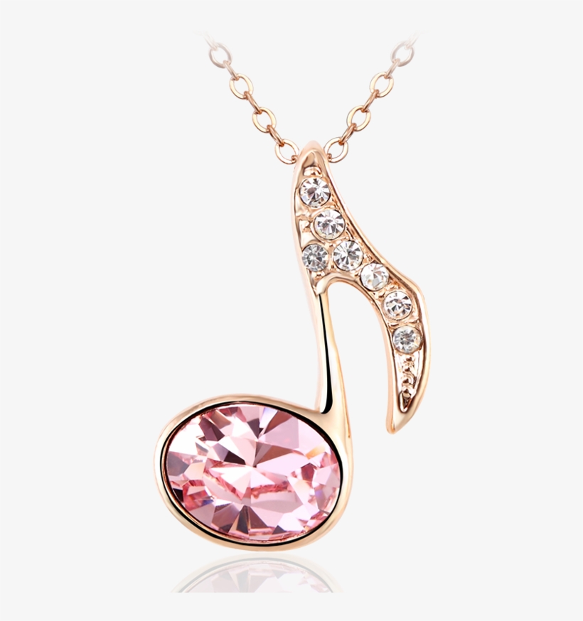 Collar Nota Musical Rosa - Collar De Nota Musical, transparent png download
