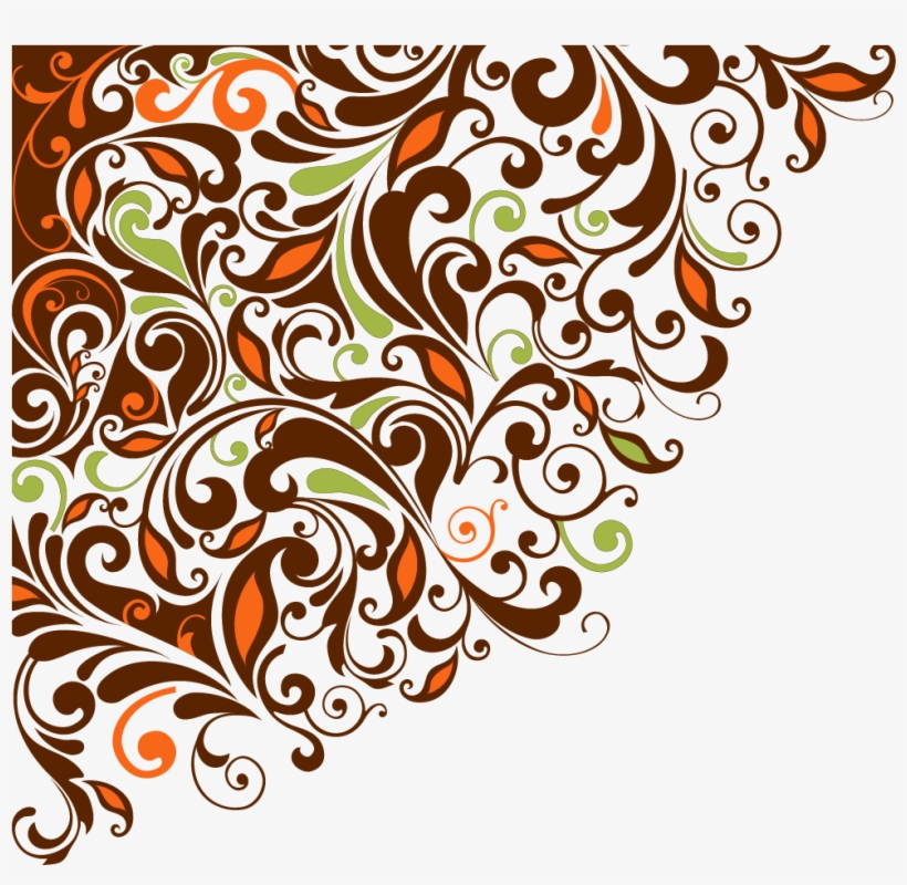 Photo Arabesco 5-011 - Green Brown Background Design, transparent png download