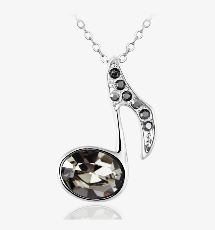 Collar Nota Musical Negro - Pendant, transparent png download