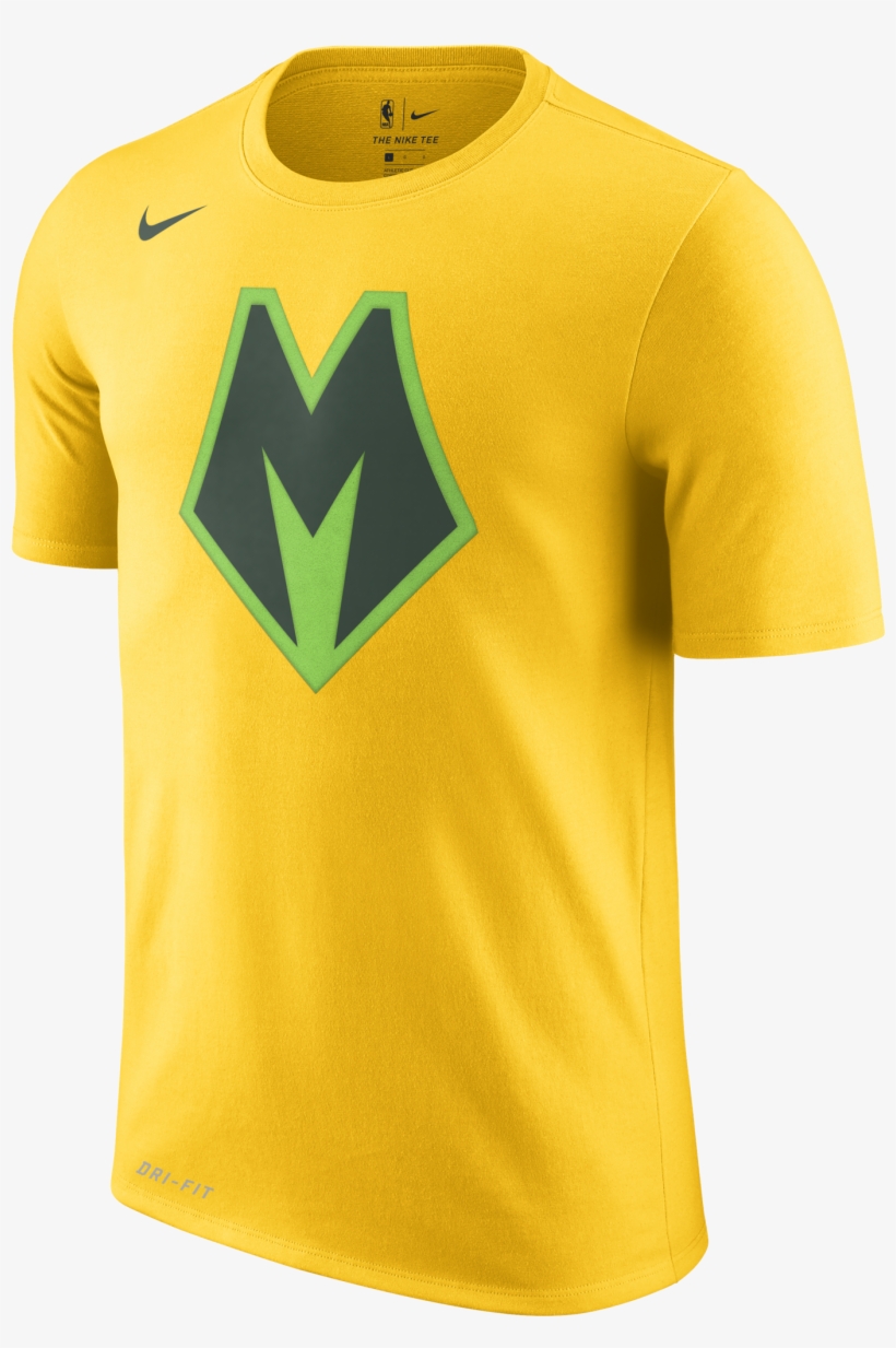 Nike Nba Milwaukee Bucks Dry Tee - Bucks City Edition Shirt, transparent png download