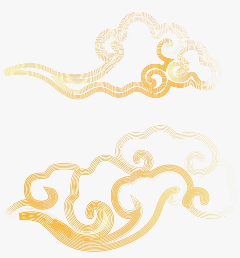 Estilo Chinês Linhas Formas Gradientes Png E Imagem - Illustration, transparent png download